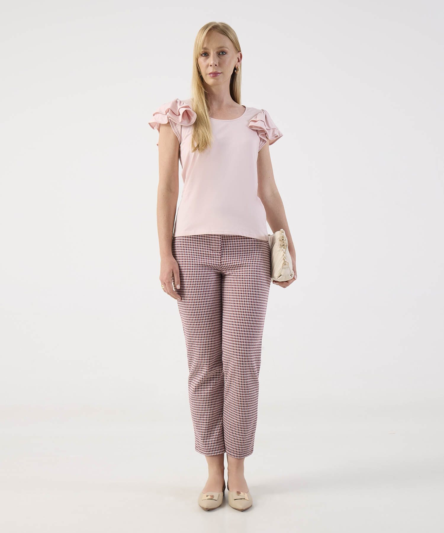 Blusa Para Mujer con Hombros con Volantes