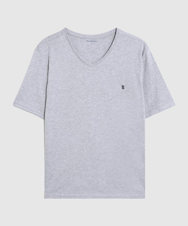 Pijama De Dos Piezas Con Camiseta Cuello En V Y Short Estampado image number null