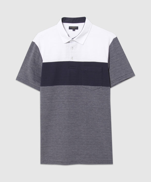 Polo Preteñida, Cuello Duro Unicolor Con Bolsillo Y Silueta Slim Fit