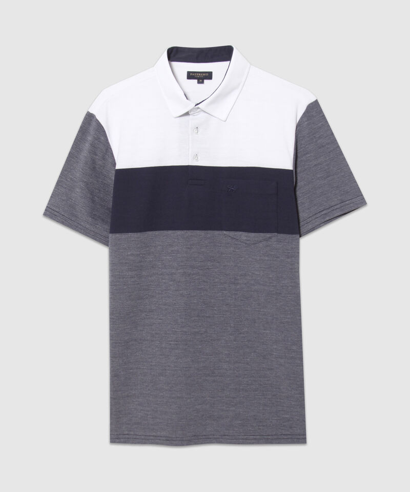 Polo Preteñida, Cuello Duro Unicolor Con Bolsillo Y Silueta Slim Fit