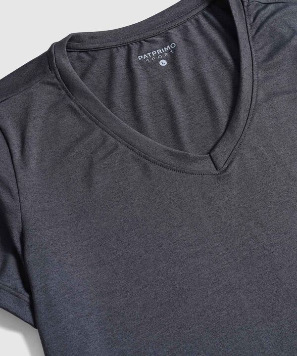 Camiseta Mujer B&aacute;sica Cuello V Manga Corta