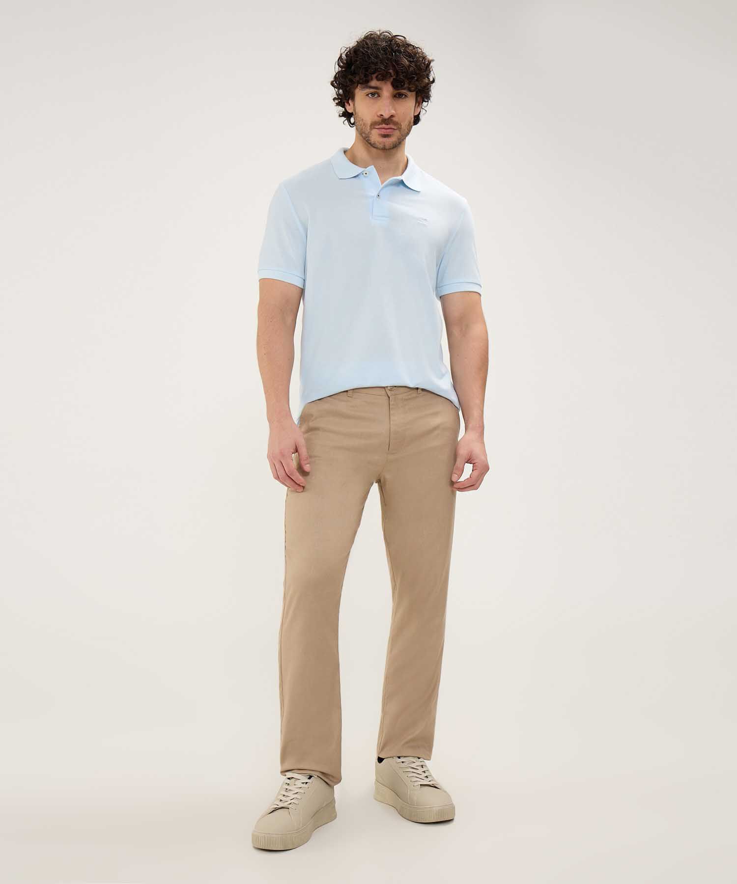 Polo Tejido Unicolor Cuello Y Puños Tejidos,Sin Bolsillo Con Hiladillo.