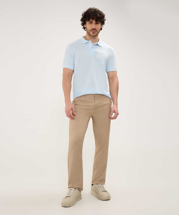 Polo Tejido Unicolor Cuello Y Puños Tejidos,Sin Bolsillo Con Hiladillo. image number null
