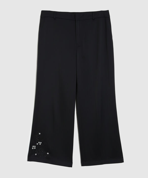 Pantal&oacute;n Culotte Con Pedrer&iacute;a Para Mujer Curvy image number null