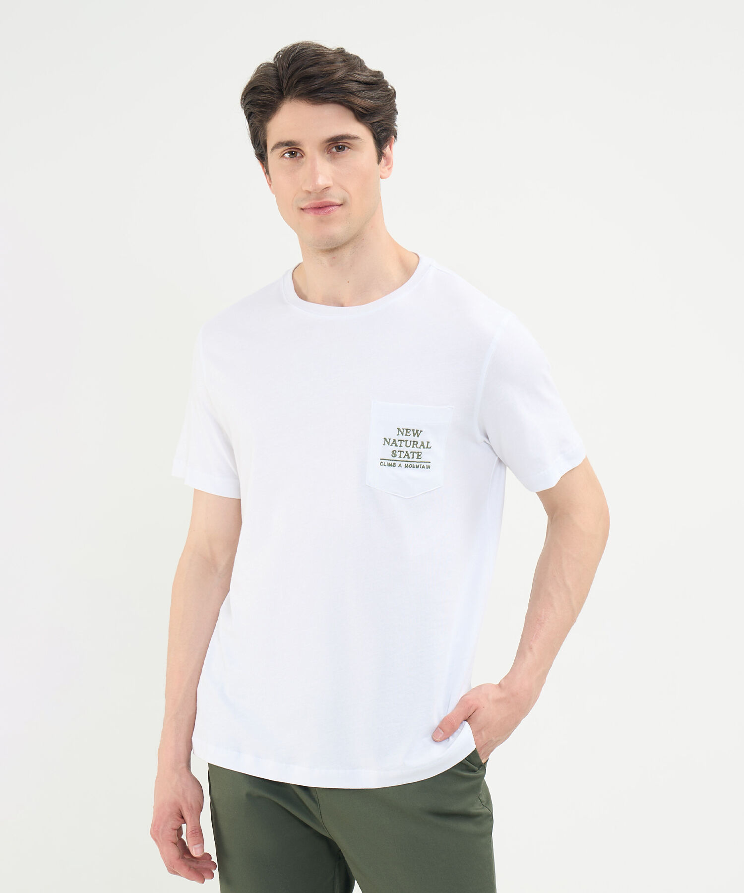 Camiseta Estampada con Bolsillo