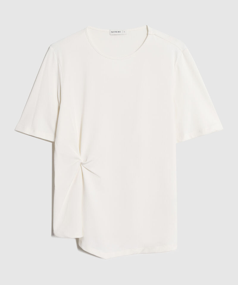 Camiseta Para Mujer con Detalle de Nudo Lateral