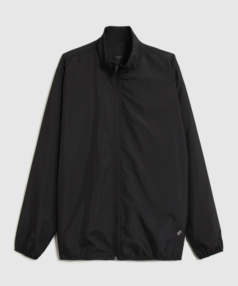 Chaqueta Unicolor Tipo Rompe Vientos 
