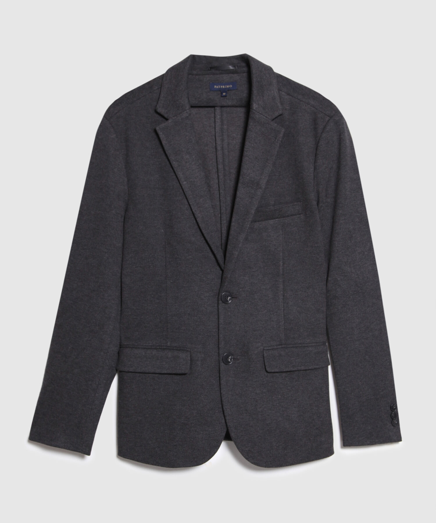 Blazer Manga Larga En Punto Con Bolsillos En Frente