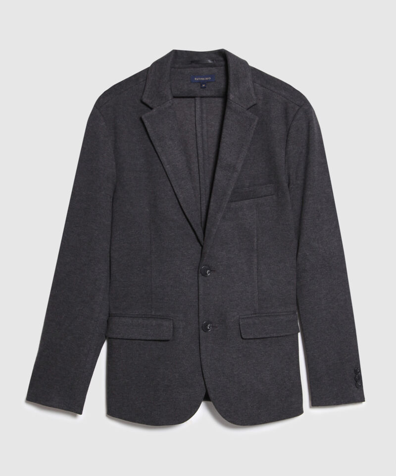 Blazer Manga Larga En Punto Con Bolsillos En Frente