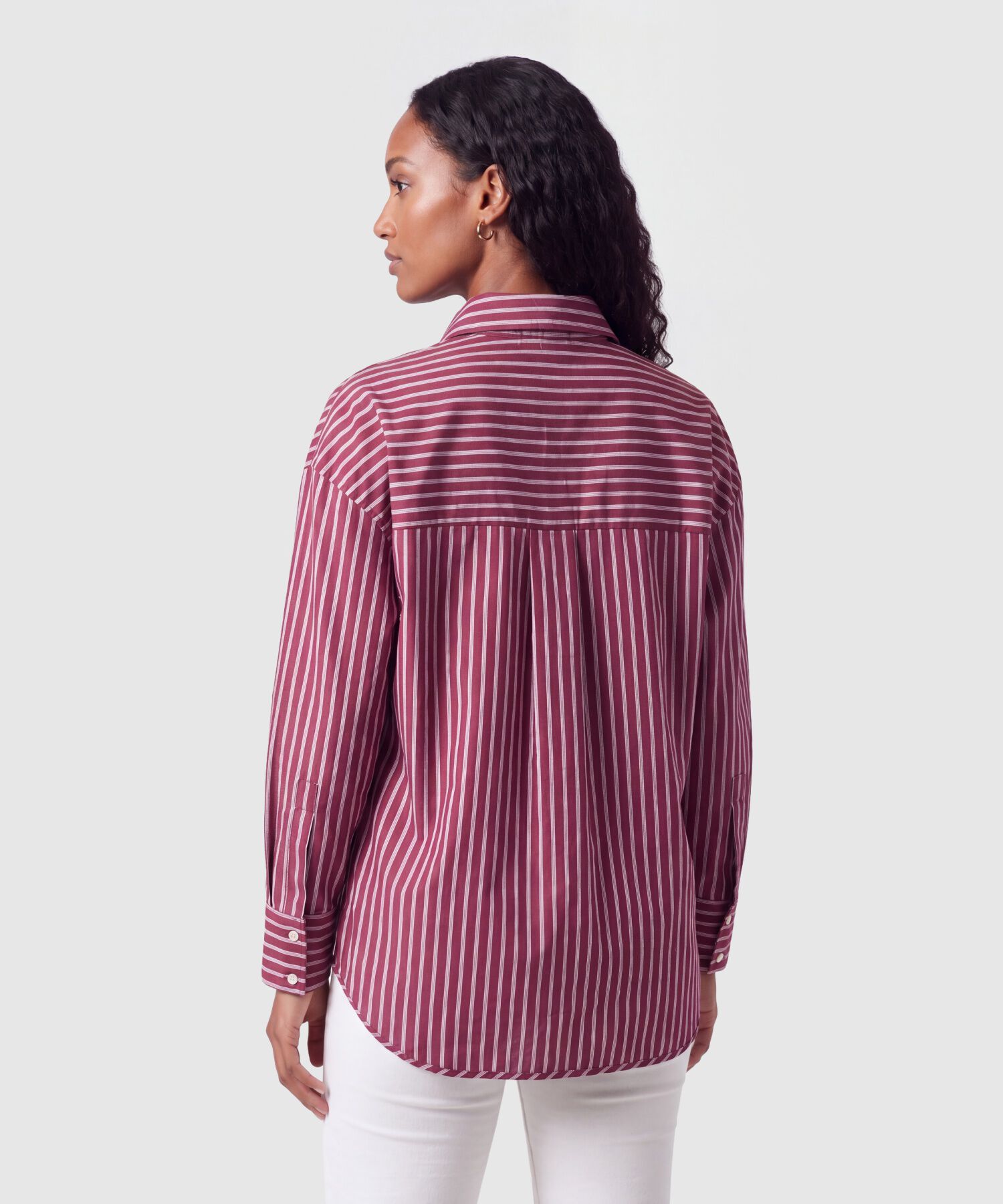 Camisa Manga Larga Hombro Ca&iacute;do Para Mujer