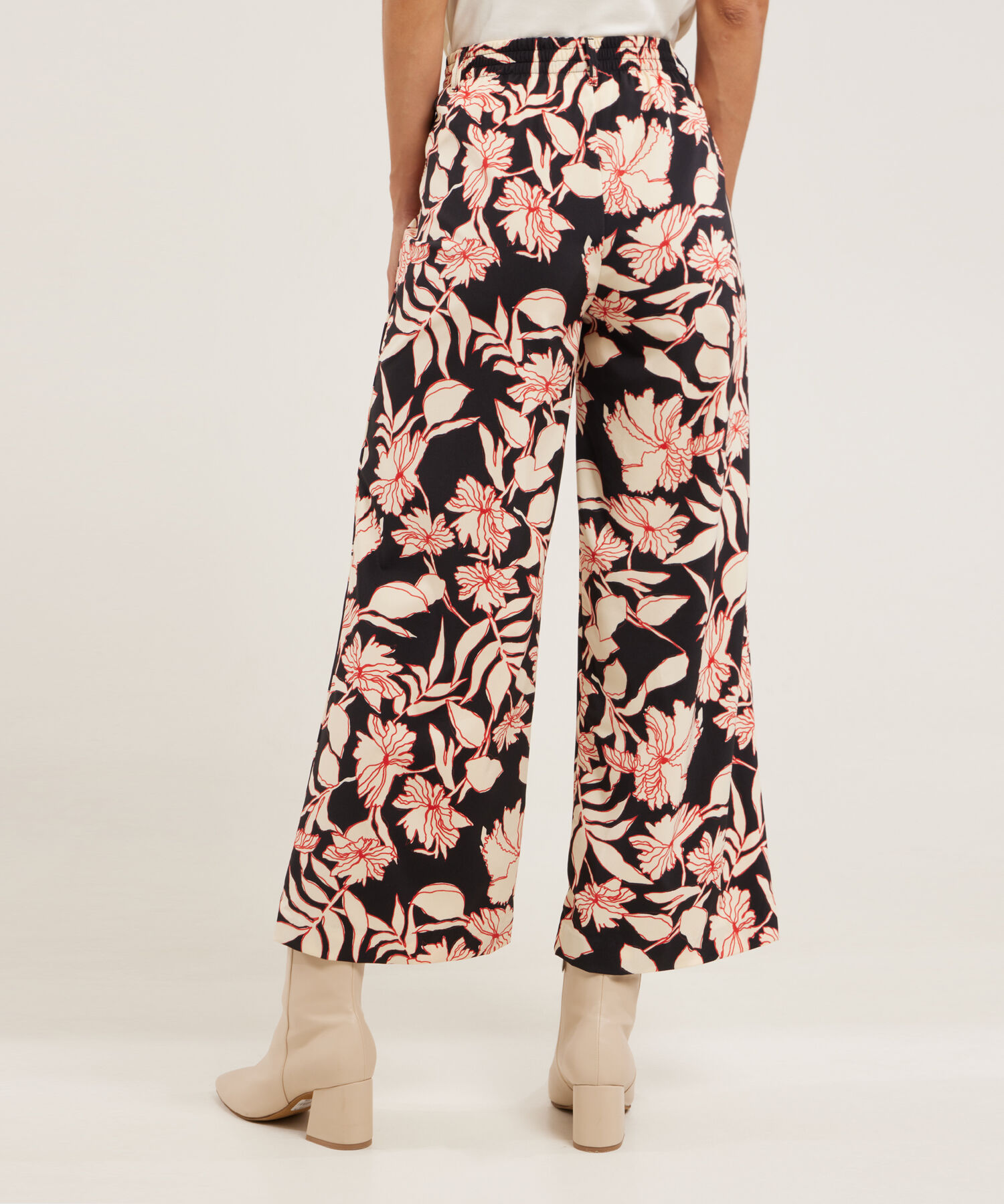 Pantalón Estampado Tipo Palazzo Con Resorte En Pretina Posterior, Serena