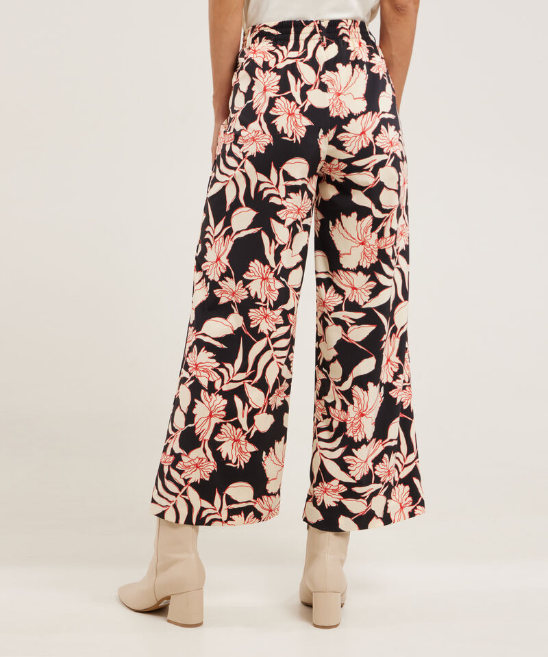 Pantalón Estampado Tipo Palazzo Con Resorte En Pretina Posterior, Serena