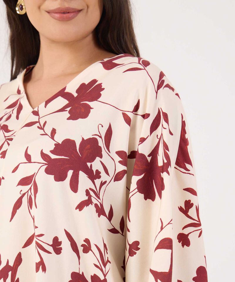 Blusa Ligera Estampada Para Mujer Curvy