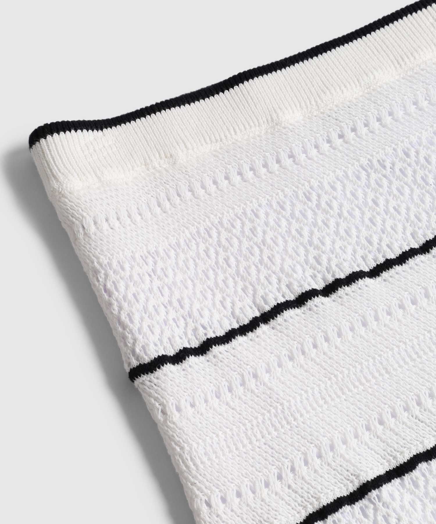 Falda Midi Tejida con Calados para Mujer