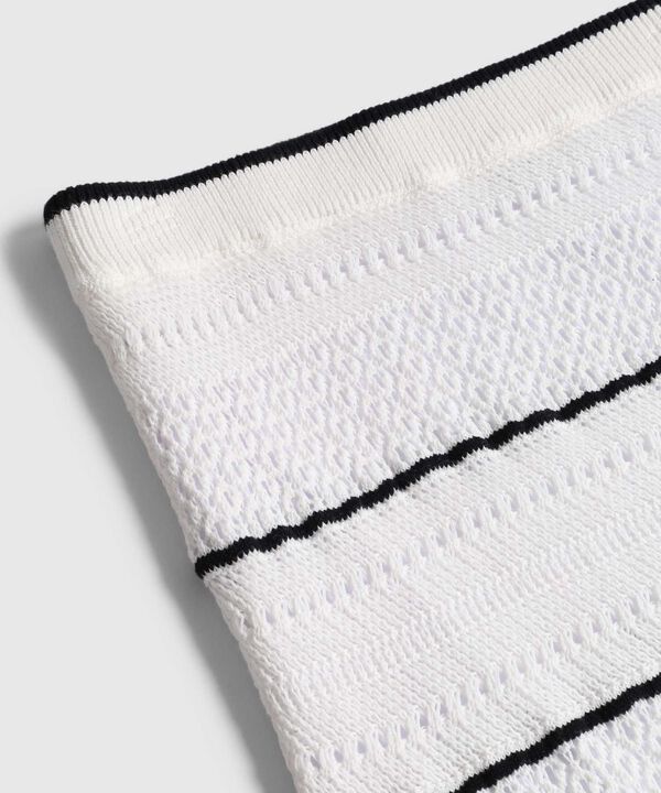 Falda Midi Tejida con Calados para Mujer image number null