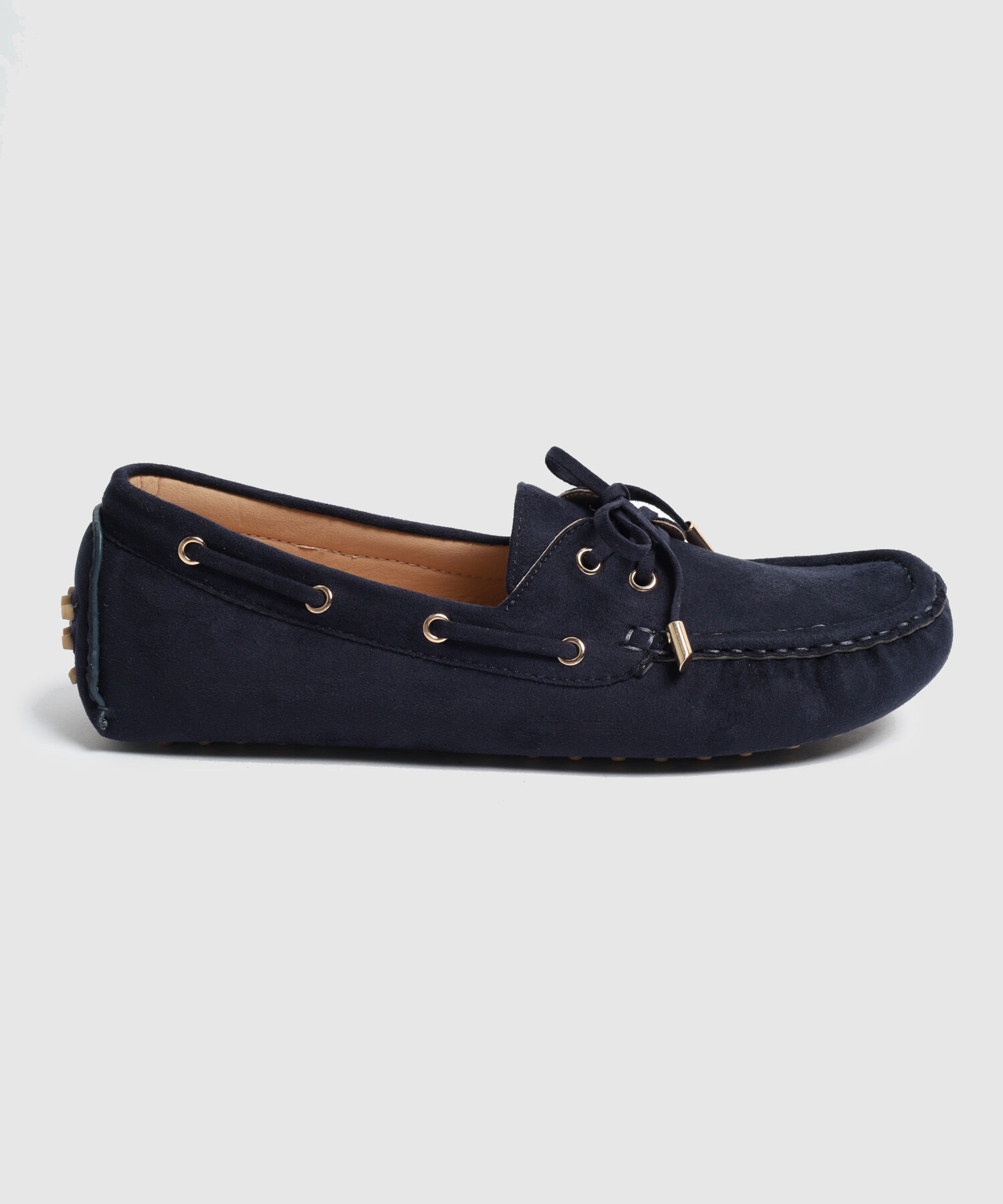 Mocas&iacute;n De Gamuza Con Lazo Para Mujer