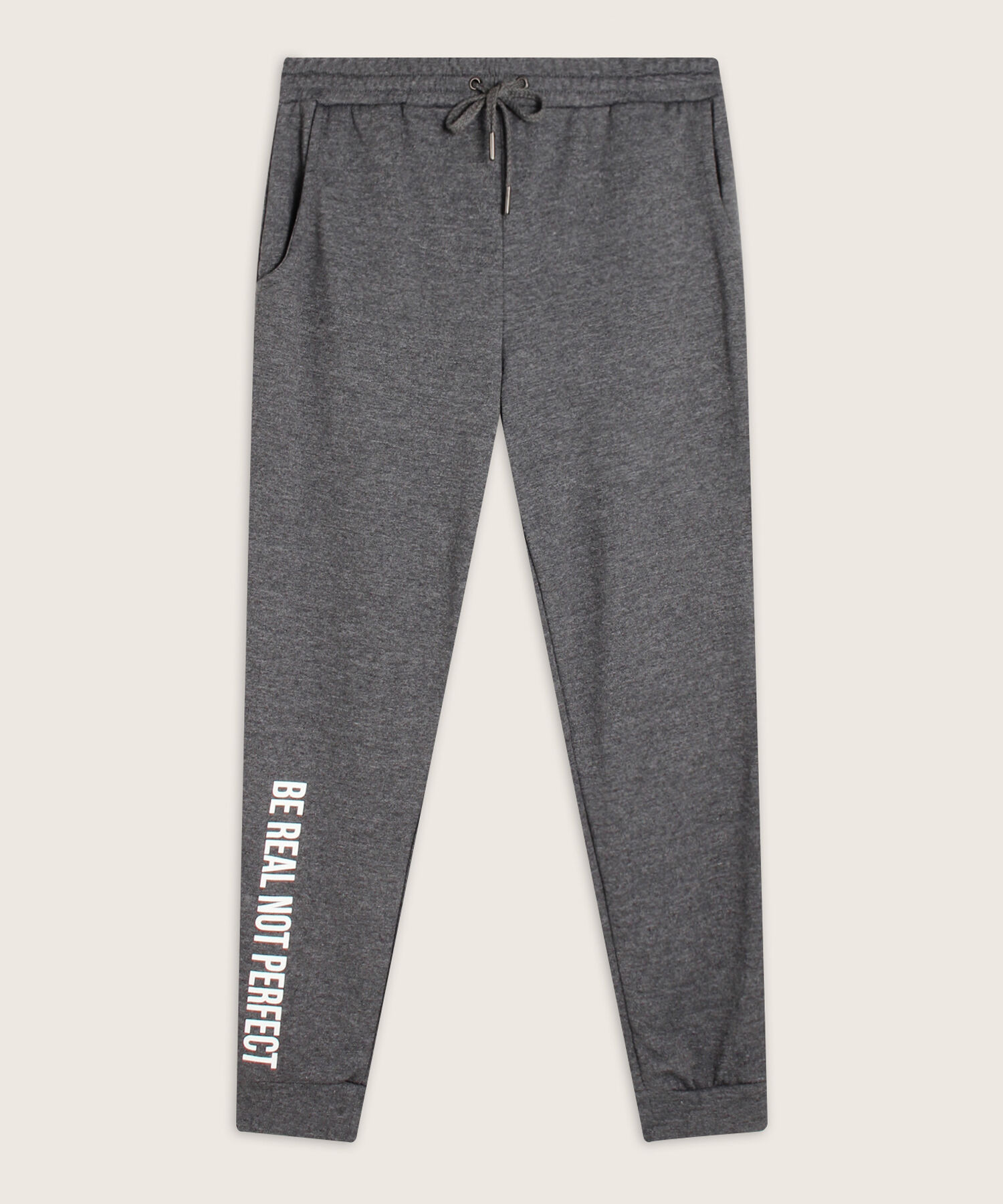 Pantalón Jogger Unicolor Con Estampado Screen