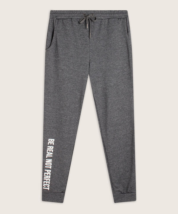 Pantalón Jogger Unicolor Con Estampado Screen