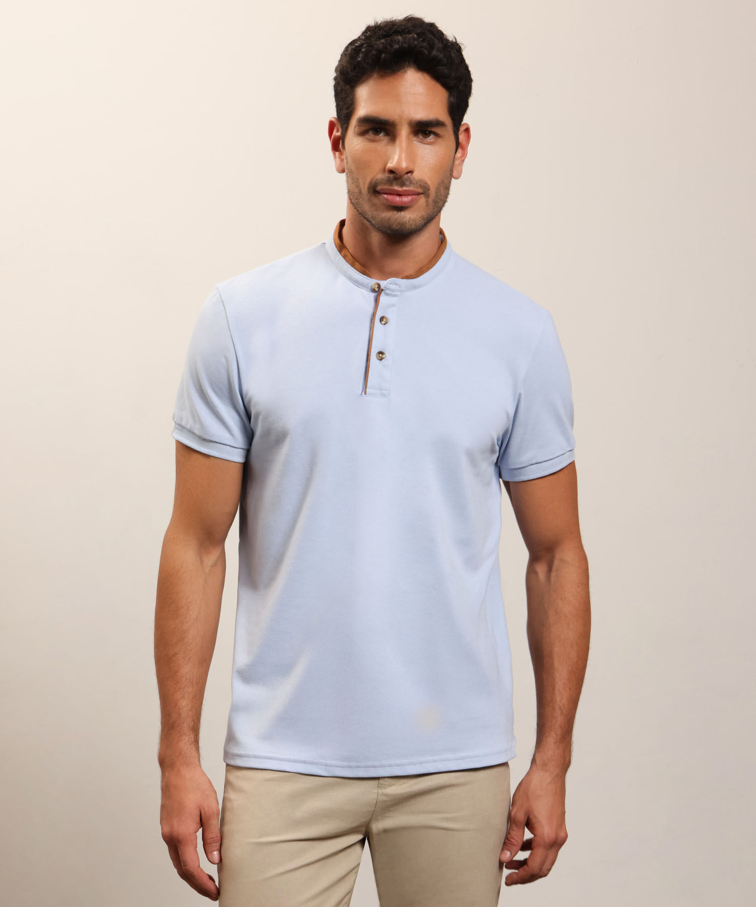 Polo Cuello Neru Slim Fit Para Hombre