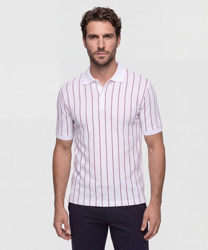 Polo Hombre Manga Corta con Cuello de Rib