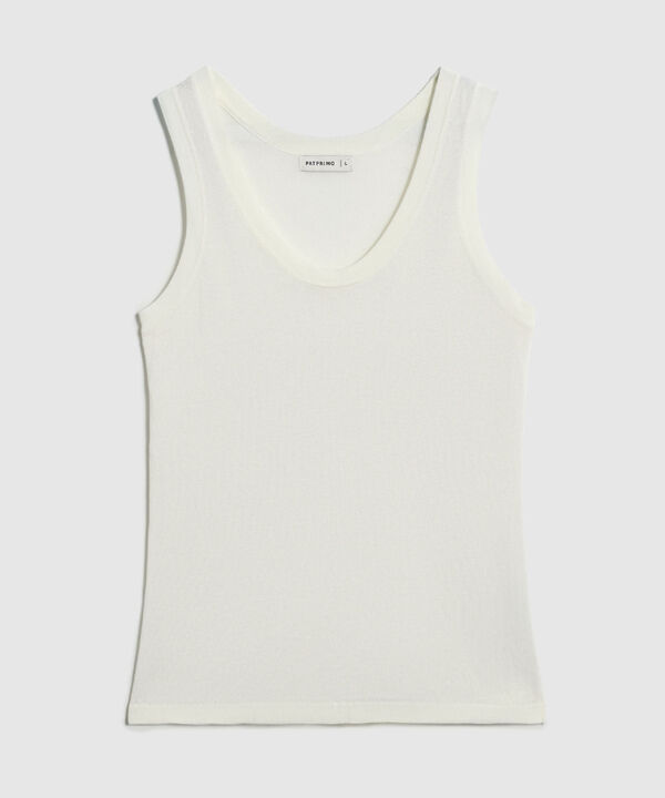 Camiseta De Tiras Anchas Y Cuello U Mujer
