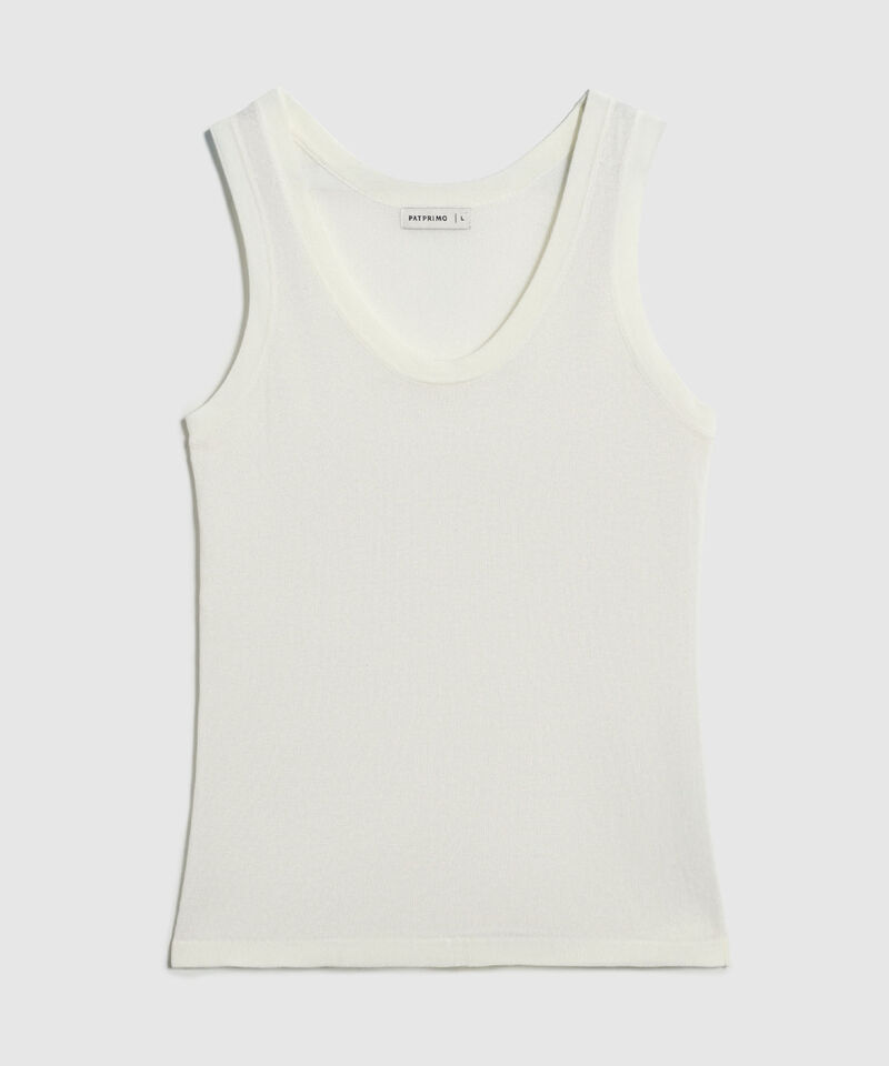 Camiseta De Tiras Anchas Y Cuello U Mujer