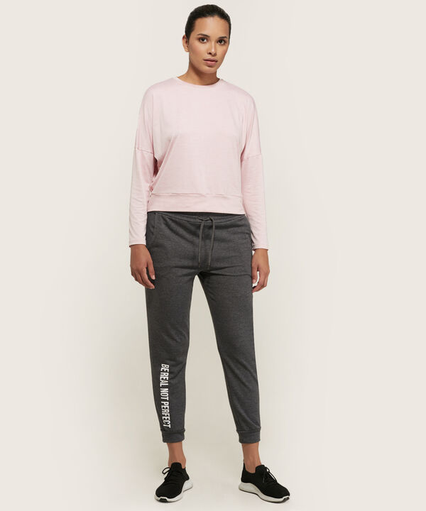 Pantalón Jogger Unicolor Con Estampado Screen