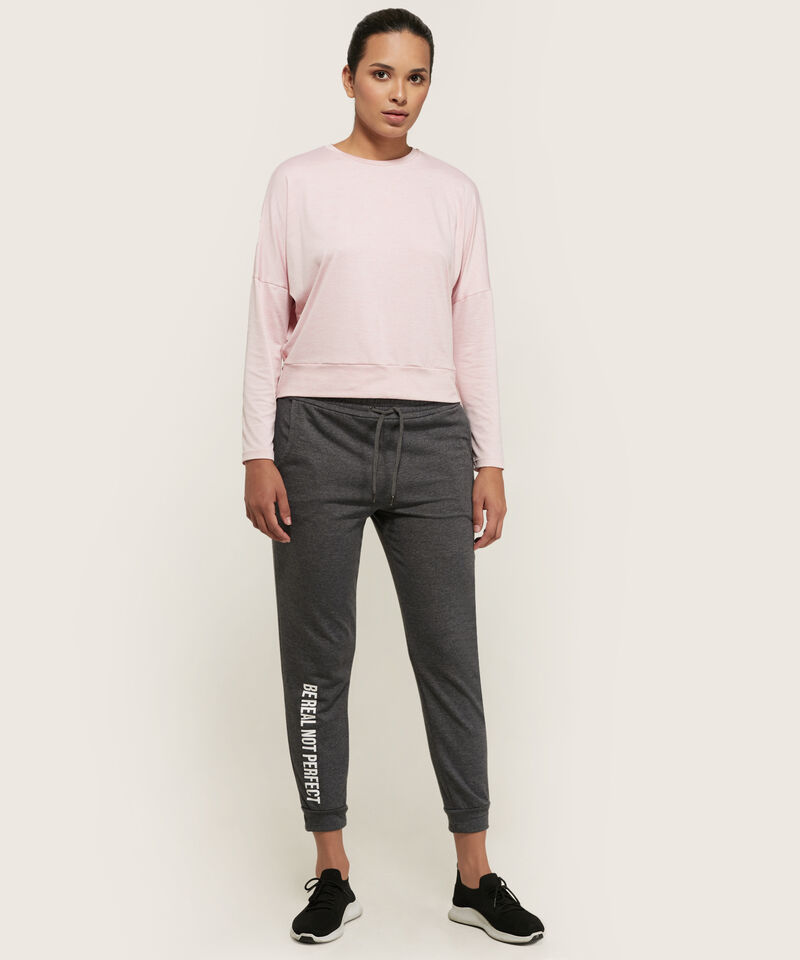 Pantalón Jogger Unicolor Con Estampado Screen