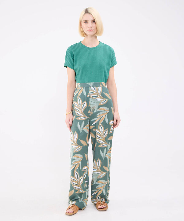 Pantalón Fluido Estampado image number null