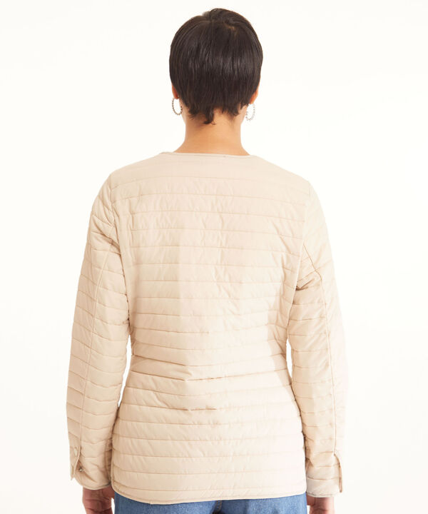 Chaqueta Acolchada Con Broches Y Bolsillos
