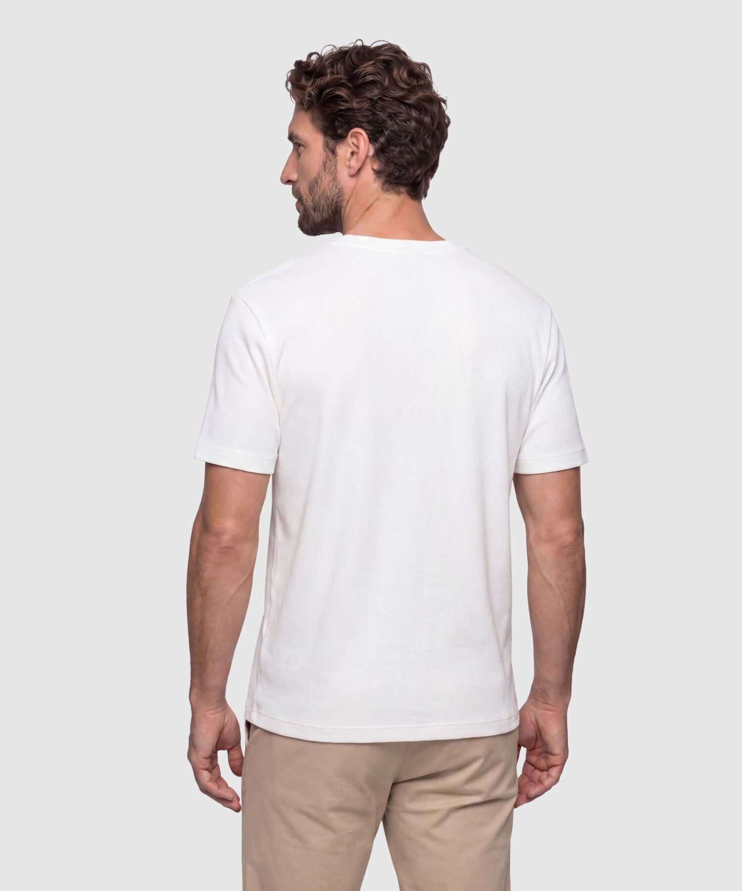 Camiseta Texturizada Manga Corta Para Hombre
