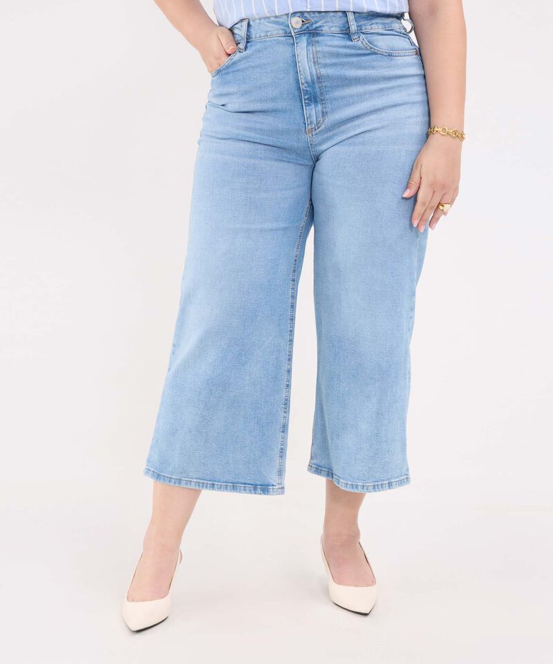 Jeans Culotte Tono Claro