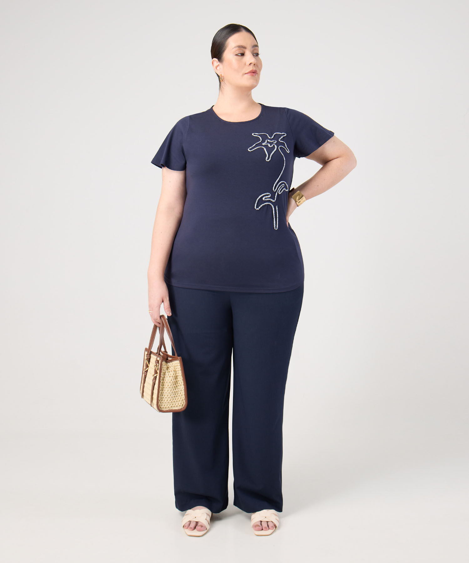 Pantal&oacute;n Cl&aacute;sico Recto Para Mujer Curvy