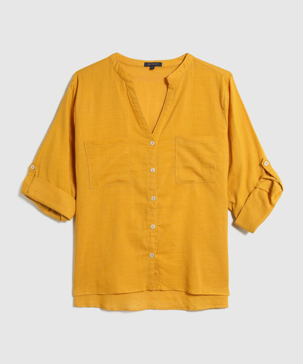 Blusa Unicolor Manga Larga image number null