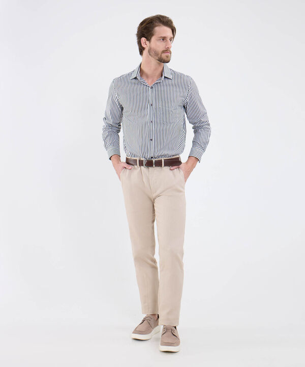 Camisa Con Estampado A Rayas image number null
