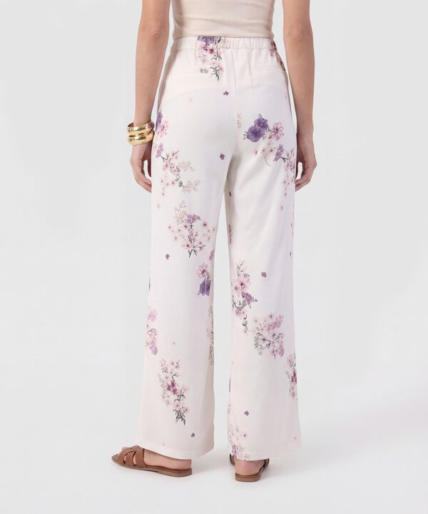 Pantal&oacute;n Wide Leg De Textura Ligera Para Mujer