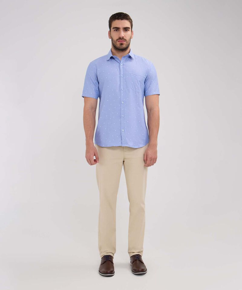Camisa Manga Corta Estampada Con Bolsillo