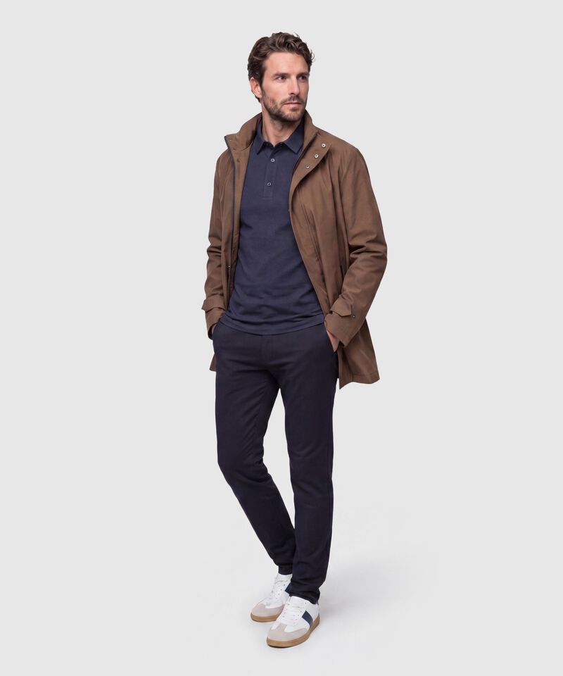 Chaqueta Unicolor con Capucha Para Hombre
