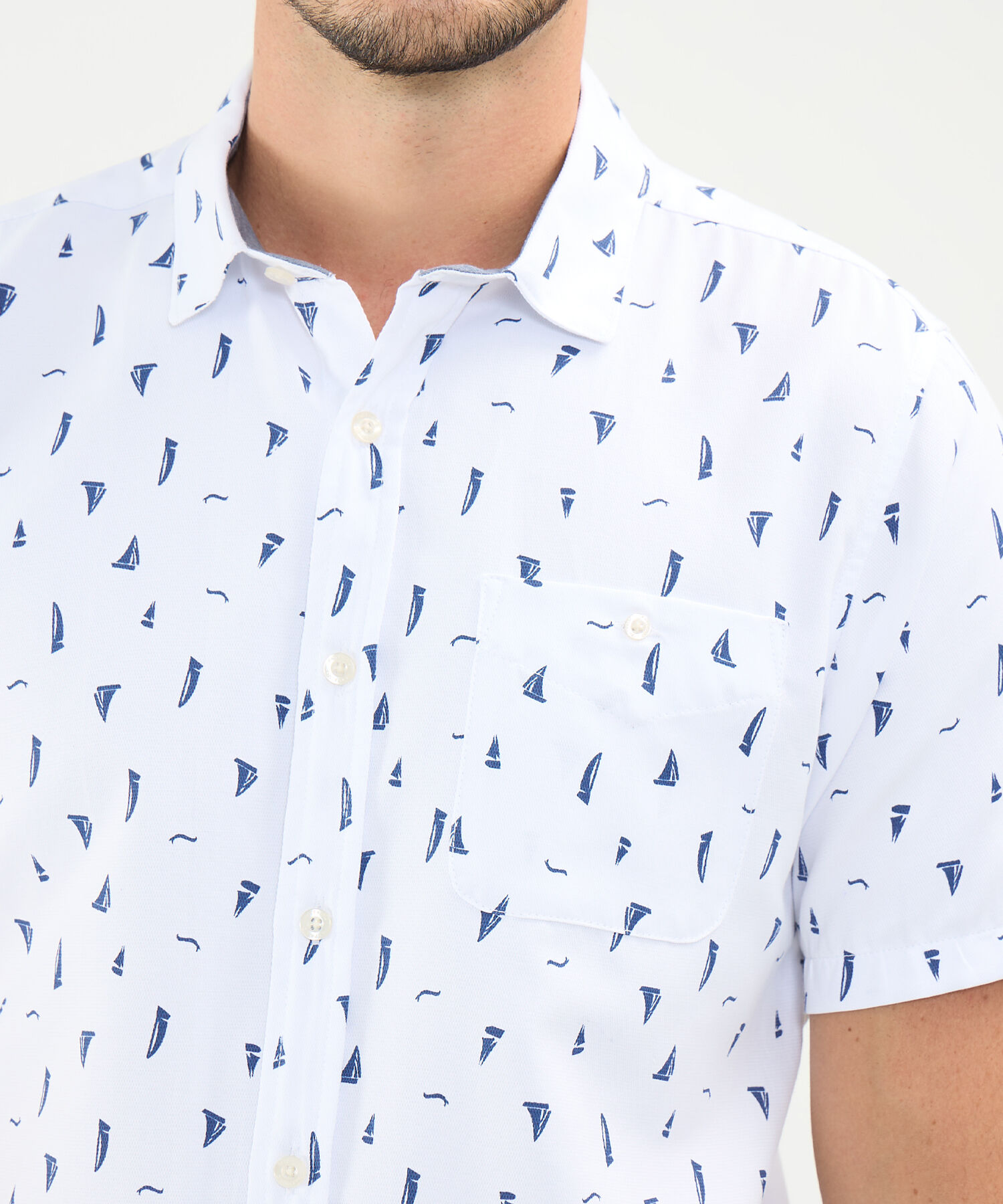 Camisa Estampado de Barcos