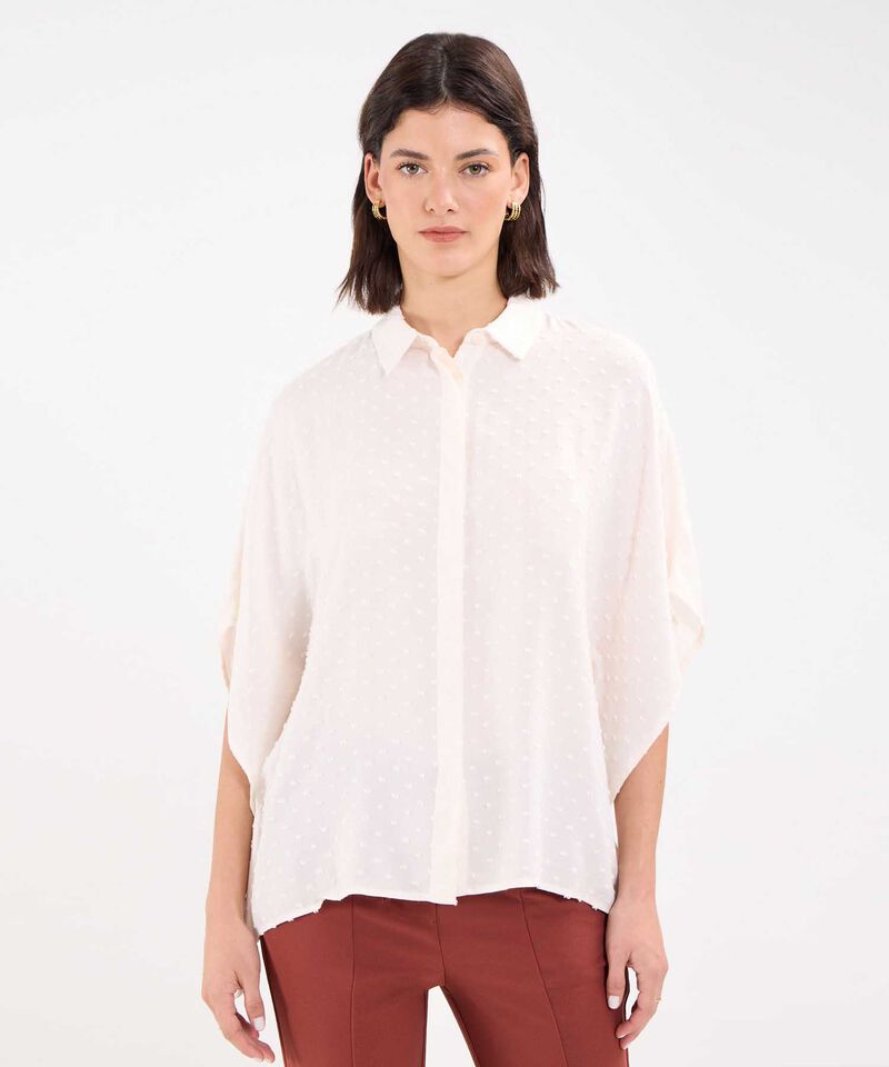 Camisa con Lunares en Tela