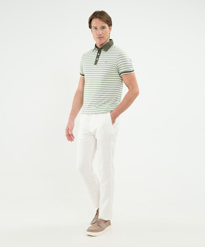 Polo Preteñida Cuello Máquina Sin Bolsillo