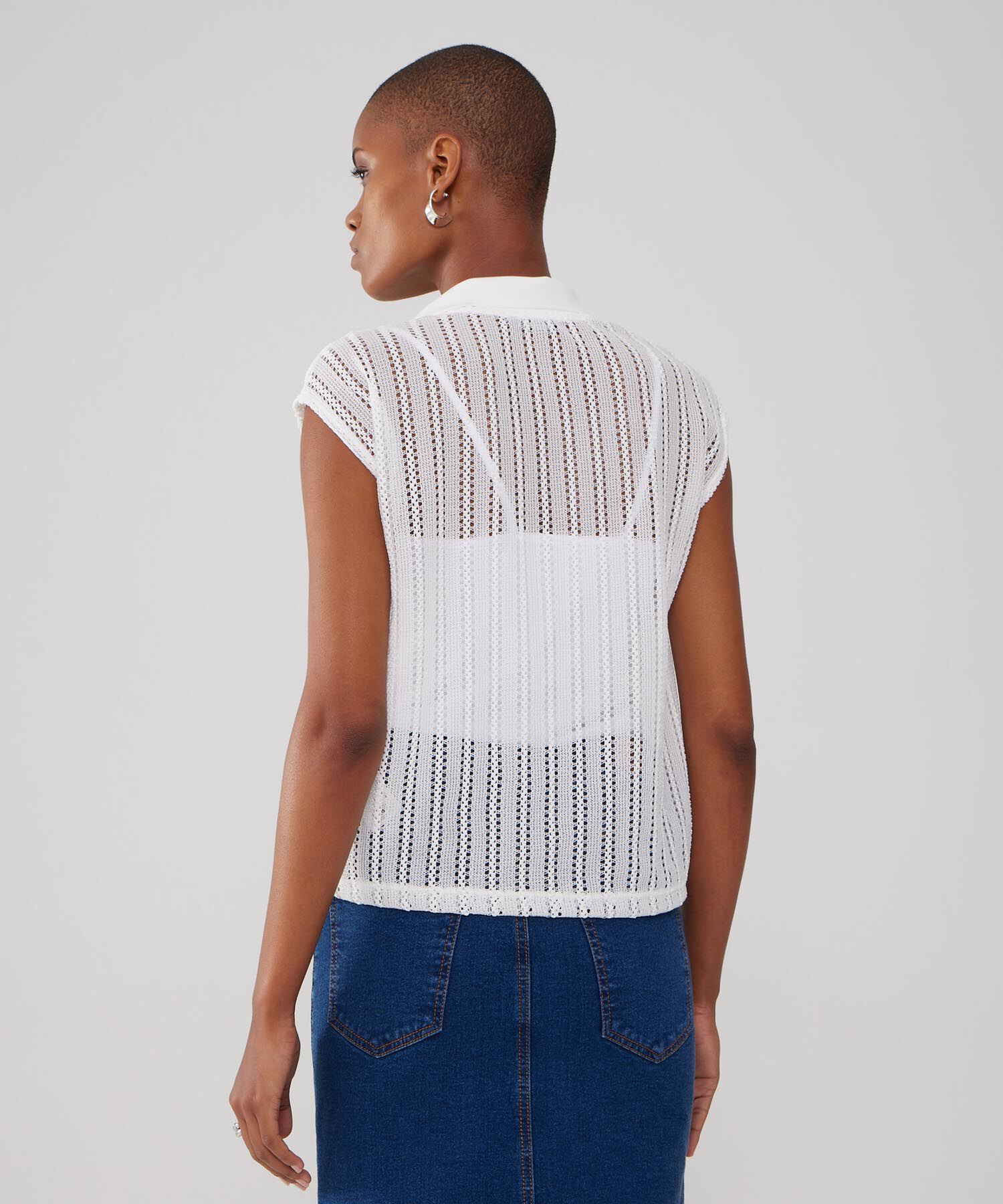 Polo Cuello Tejido Con Top Interno