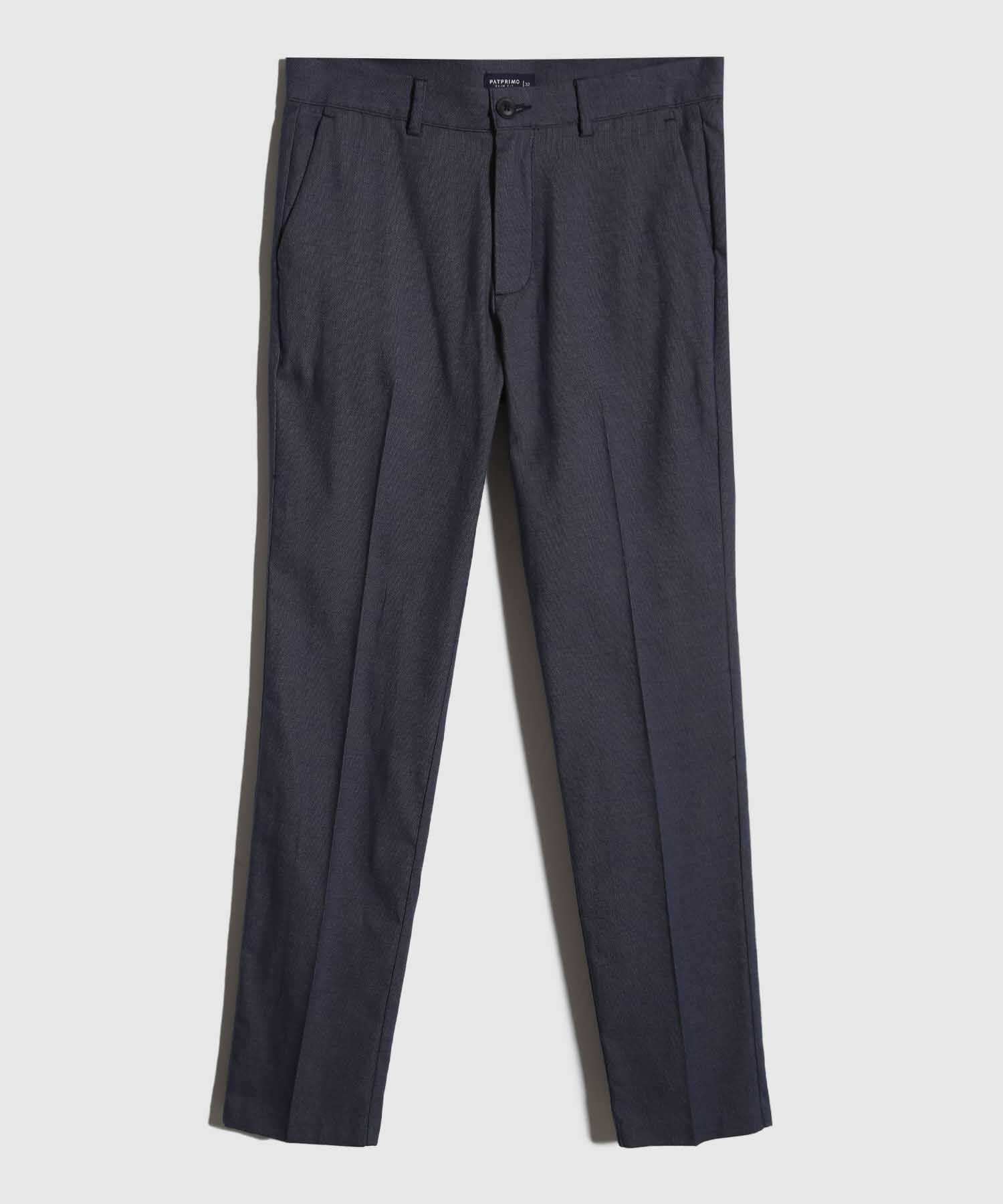 Pantalon Clasico Preteñido Silueta Slim Fit