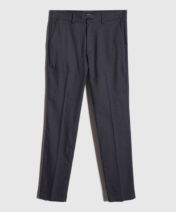 Pantalon Clasico Preteñido Silueta Slim Fit