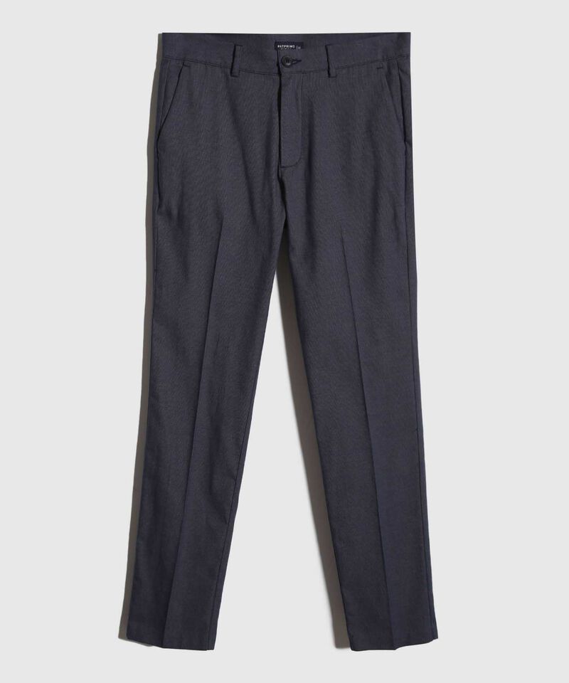 Pantalon Clasico Preteñido Silueta Slim Fit