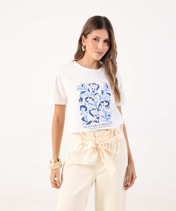 Camiseta Para Mujer Estampado Floral