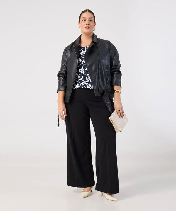 Camiseta Estampada Cuello Redondo Para Mujer Curvy