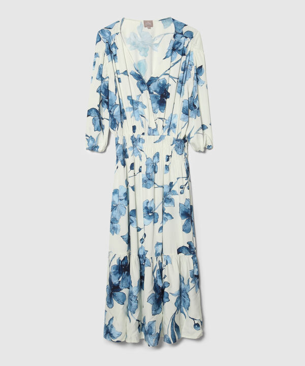 Vestido Manga Bombacha Estampado
