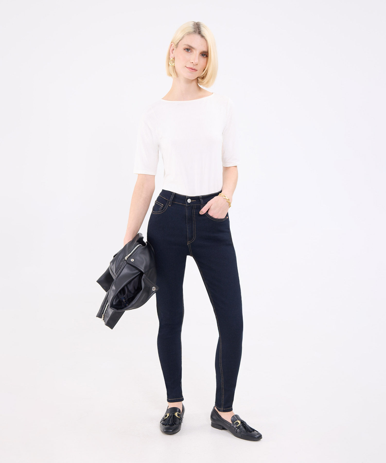Jean Skinny Tono Oscuro