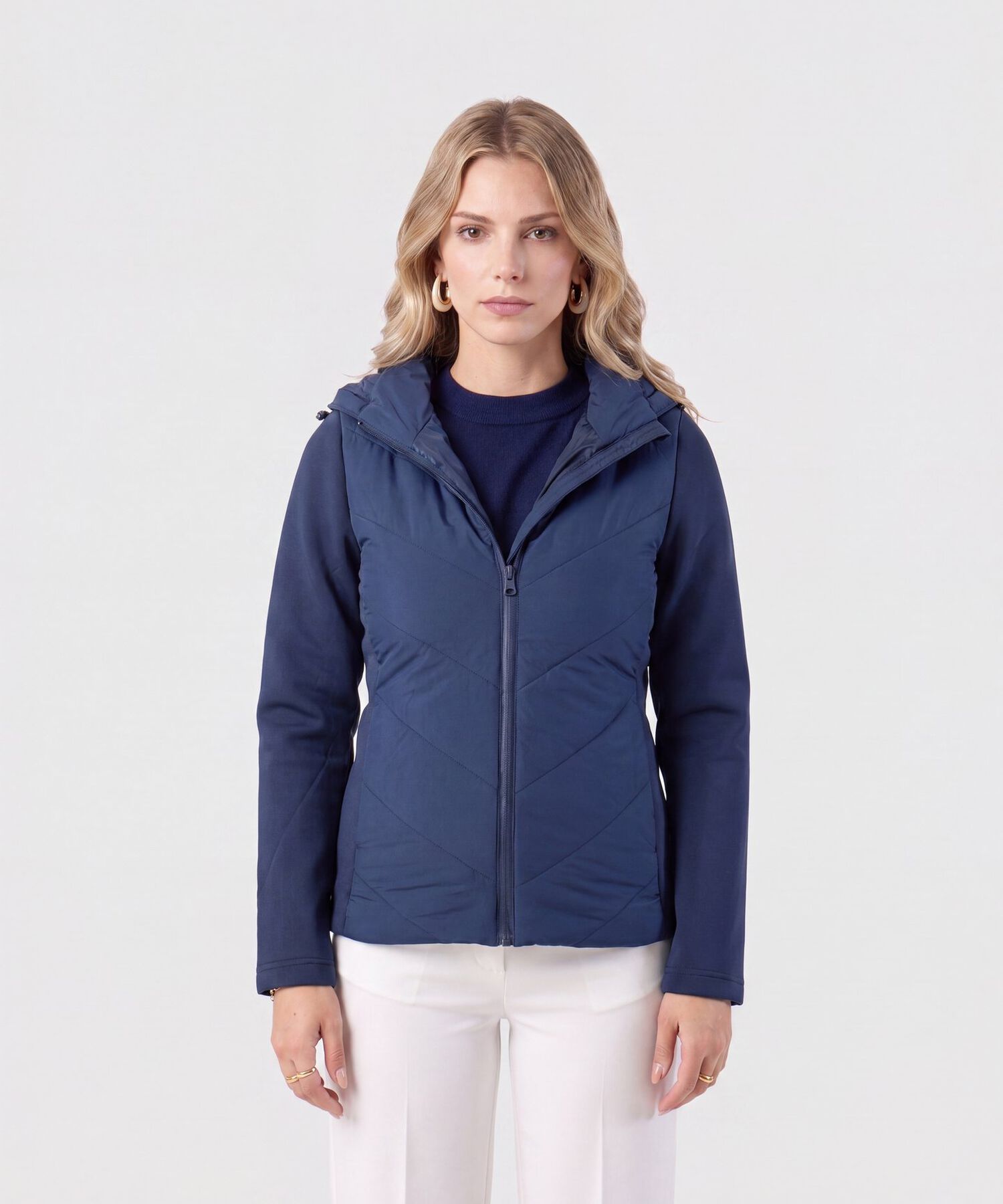 Chaqueta Acolchada Con Capota Para Mujer